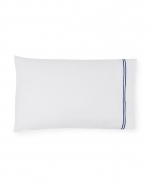 Grande Hotel White/Navy Standard Pillowcases, Pair